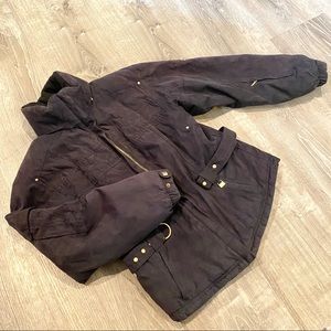 NILS Black Winter Down Puffer Embroidered Sz 4